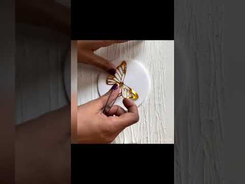 Vinyl Sticker - Big Butterfly Gold Sticker (2)