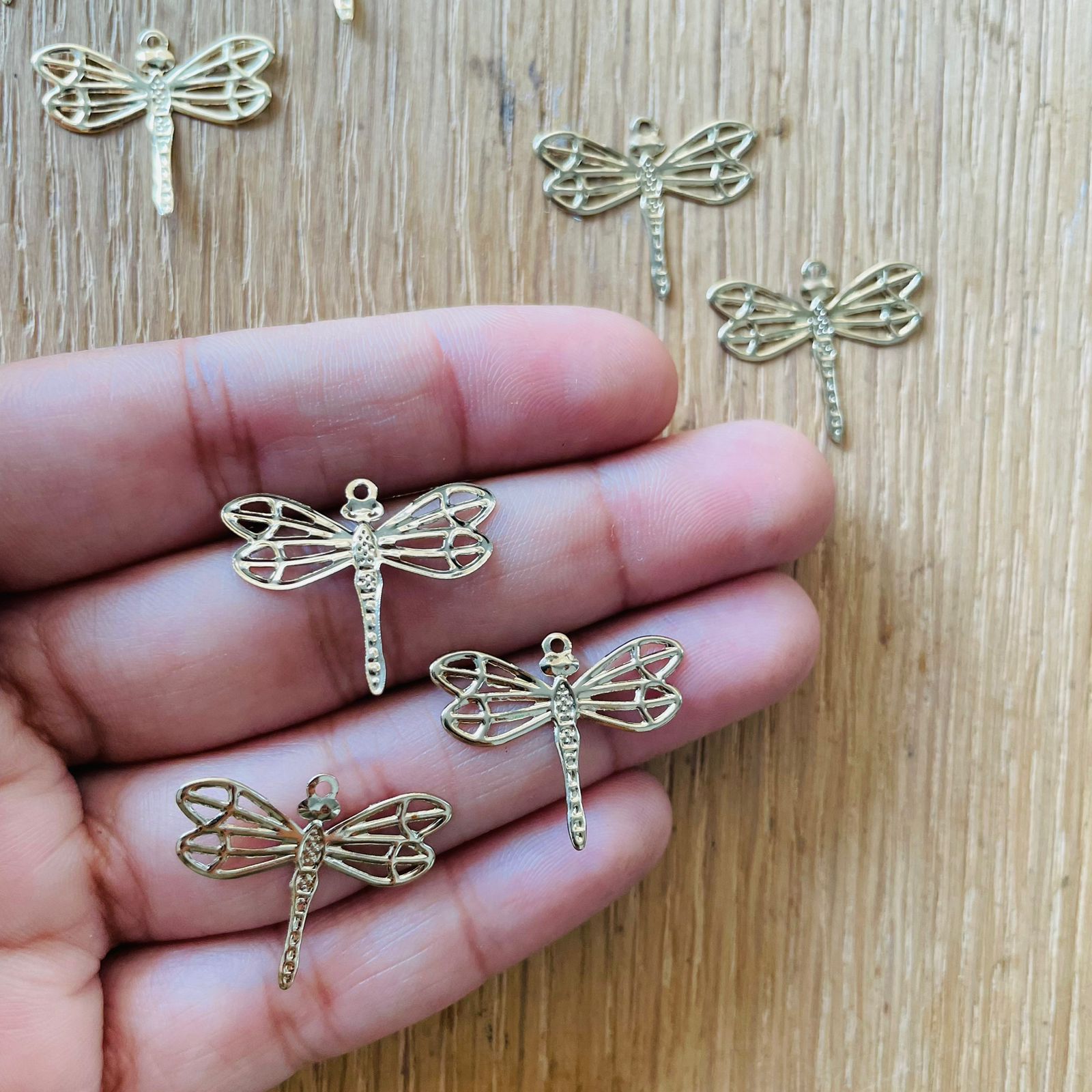 Metal Sting Fly Charm (B) (5pc)