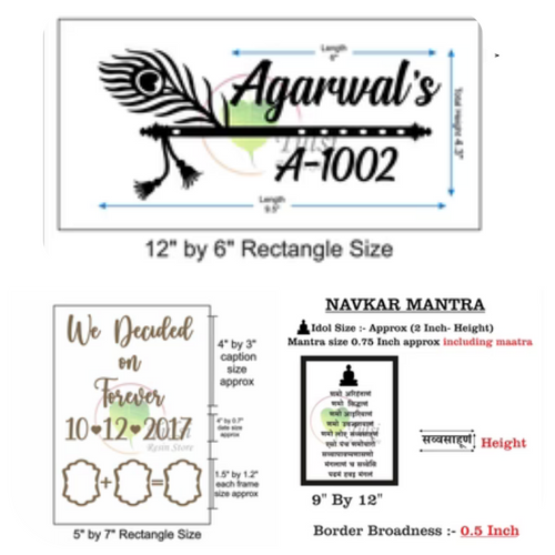 Custom Acrylic Nameplate & Frames Cutout