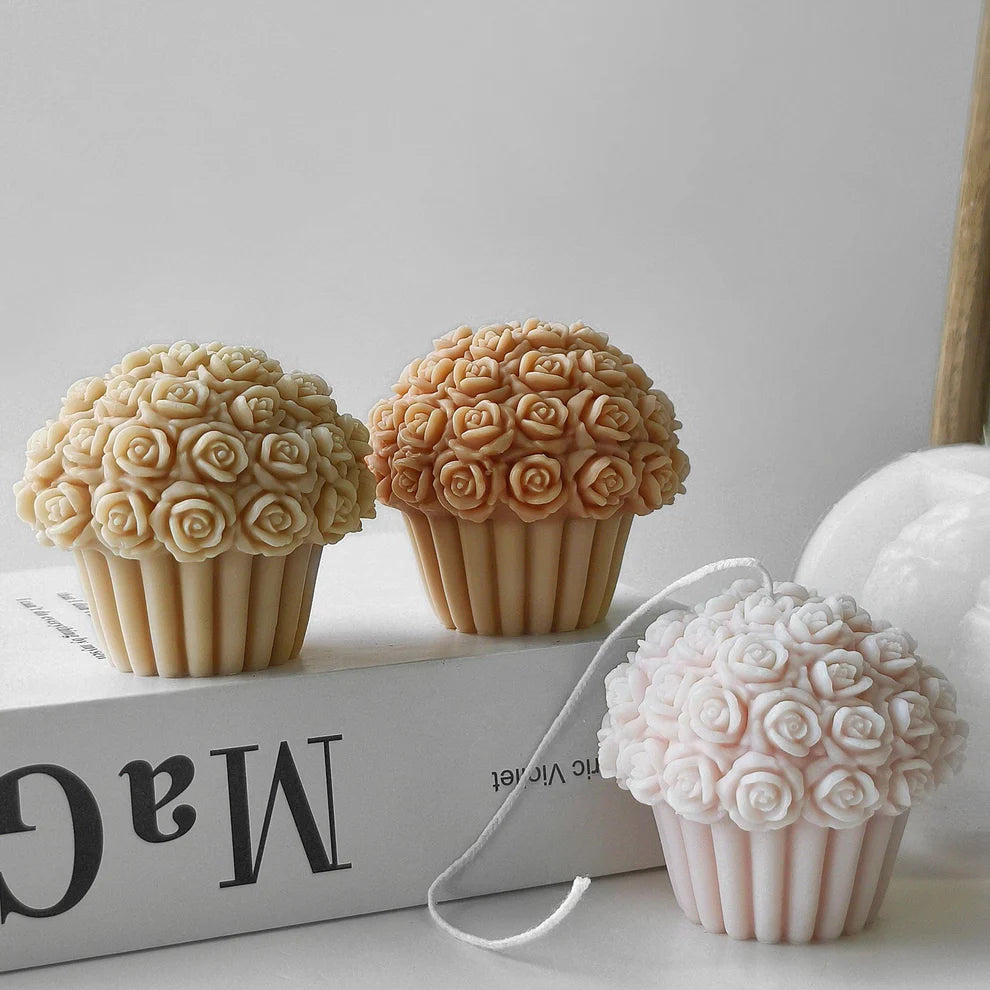 Rose Flower Bouquet Candle Mould (I)