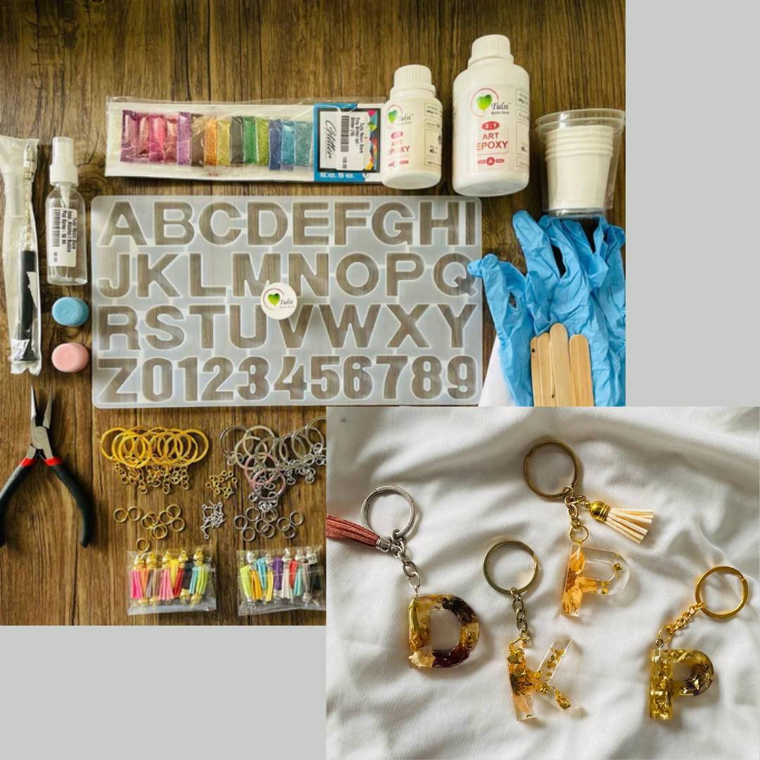 DIY Alphabet Keychain Kit With Drill Machine