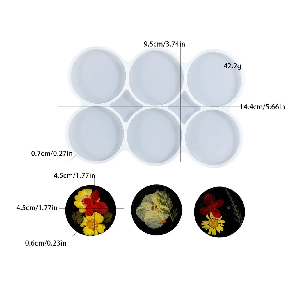 6 Cavity Jewellery Keychain Mould (J)
