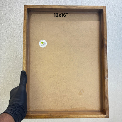 Teakwood Floating Frame (P) - MDF Base 12" by 16" Frame Tulsi Resin Store