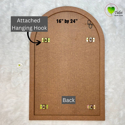 MDF Rounded Edge Nameplate/Frame Base - Arch Shape 16" by 24" Tulsi Resin Store