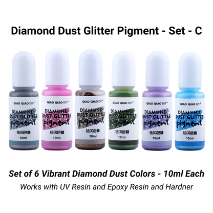 Diamond Dust Glitter Pigment - Set C