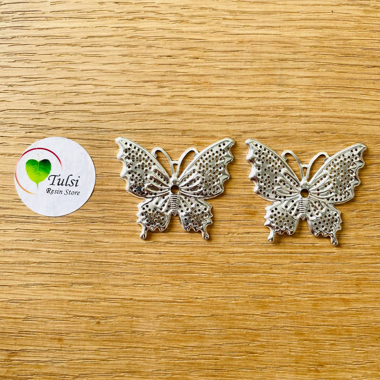 Metal Butterfly Charm (J) (2pc)