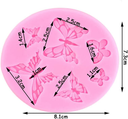 6 Cavity Butterfly Mould (E)