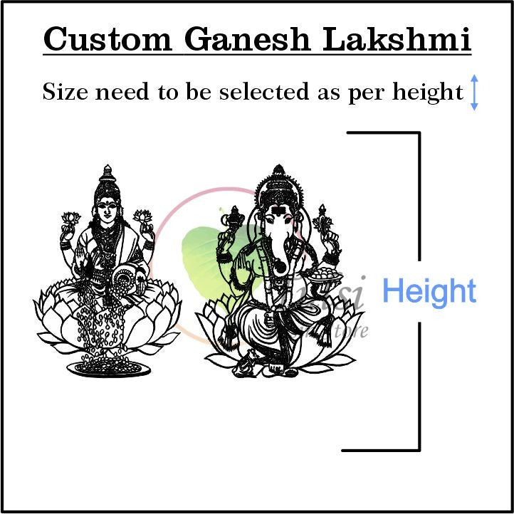 Custom metal sticker - Ganesh Lakshmi idol