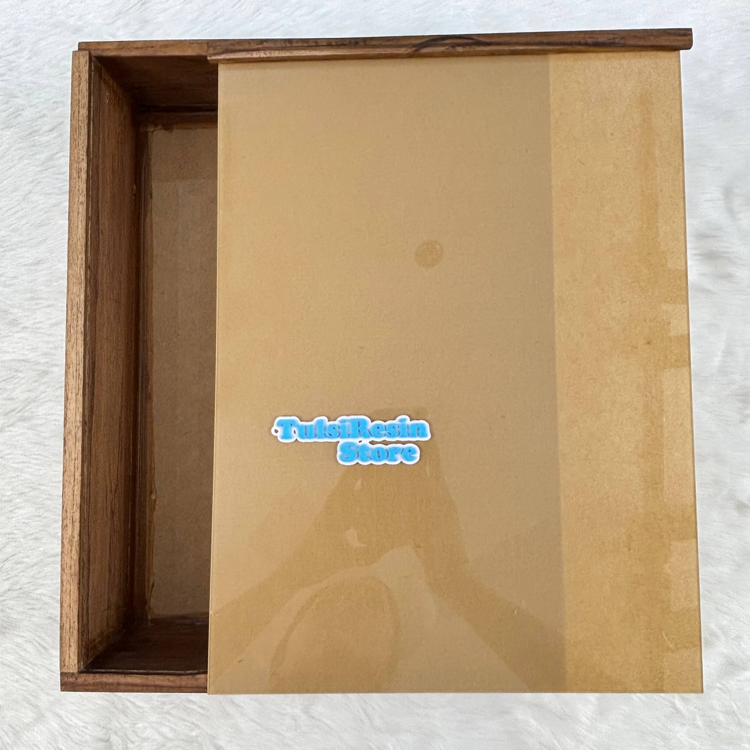 Teakwood Floating Frame (Q) - Acylic Slider without Partition