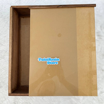 Teakwood Floating Frame (Q) - Acylic Slider without Partition