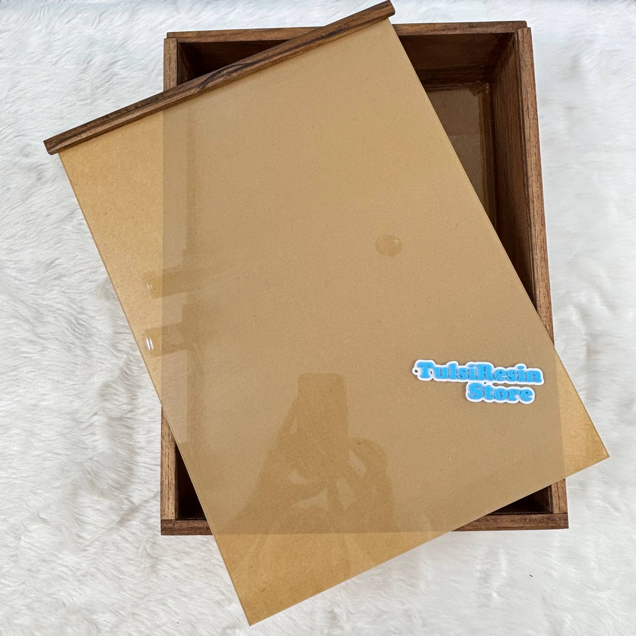 Teakwood Floating Frame (Q) - Acylic Slider without Partition