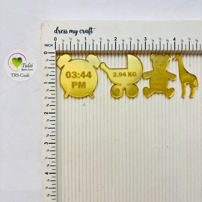 Custom Acrylic- New Born Details - 1.5 Inch 4 Details - Tulsi Resin Store