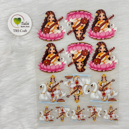 A6 UV DTF Sticker - God Idols Gayatri ji (L1)