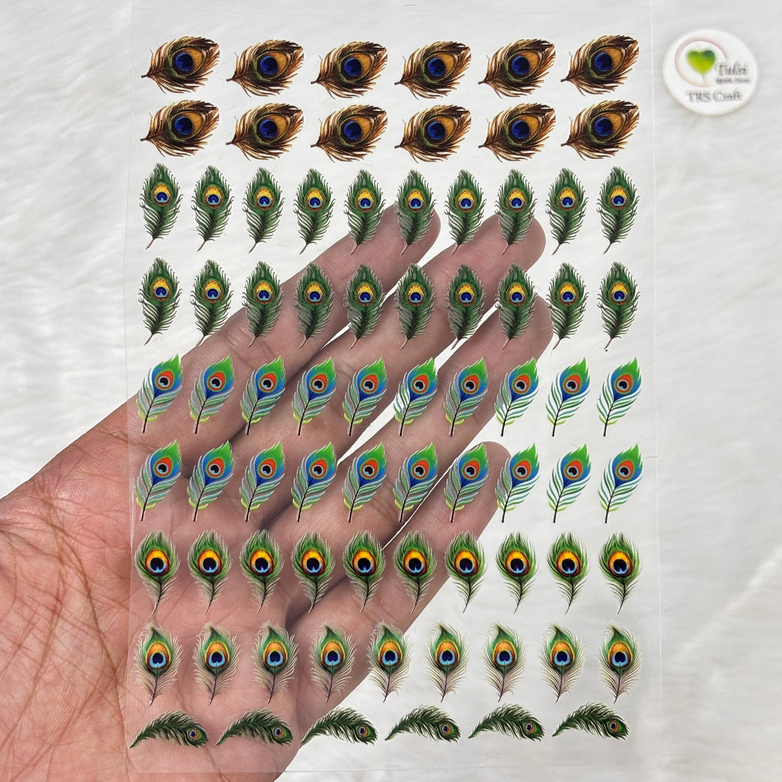 A6 UV DTF Sticker - Peacock Feather (B)