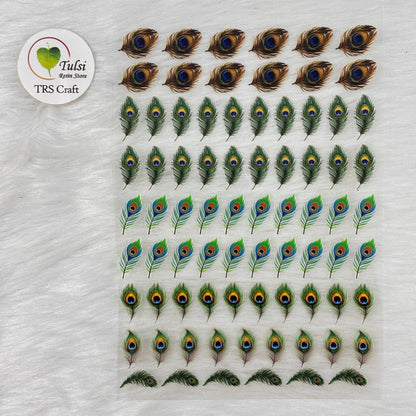 A6 UV DTF Sticker - Peacock Feather (B)