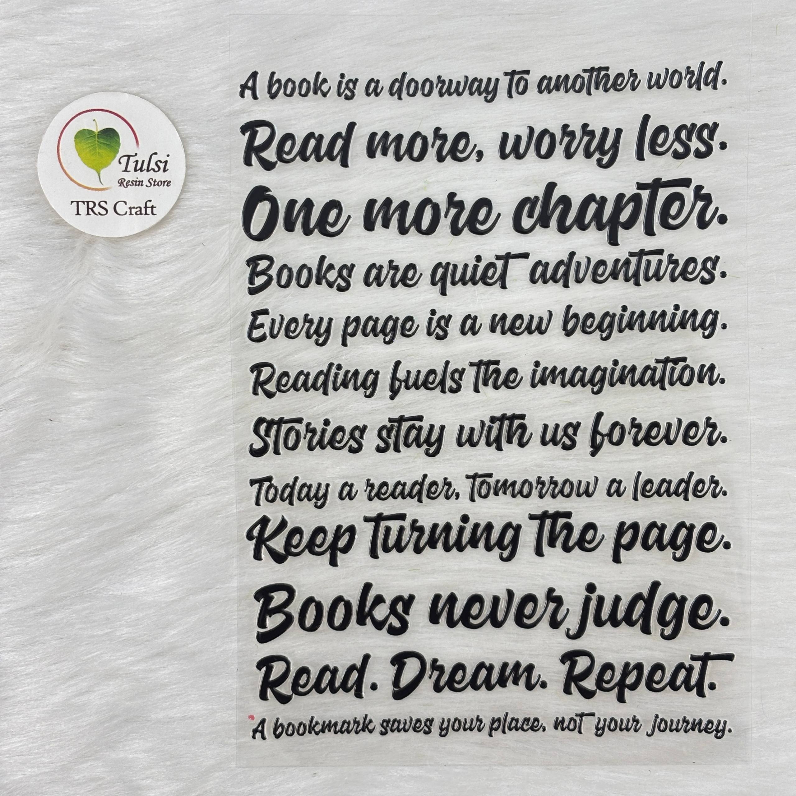 A6 UV DTF Sticker - Bookmark Caption (A)