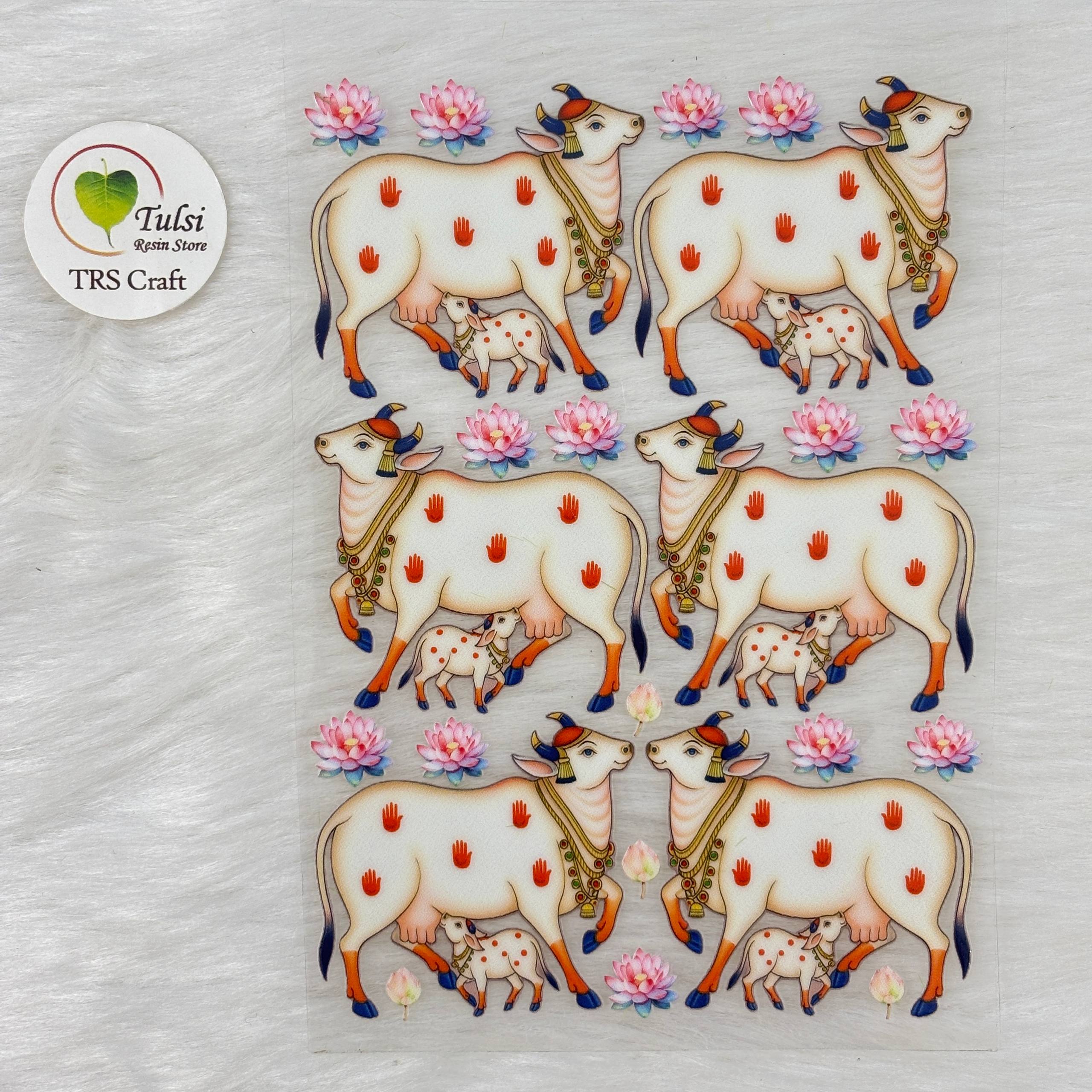A6 UV DTF Sticker - Pichwai Cow (B)