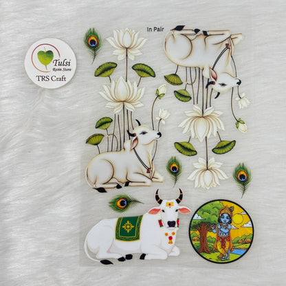 A6 UV DTF Sticker - Pichwai Cow (E)
