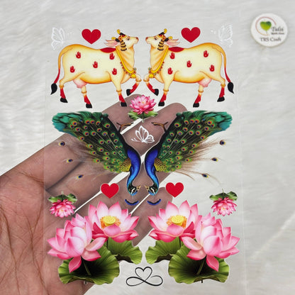 A6 UV DTF Sticker - Pichwai Mix (B)
