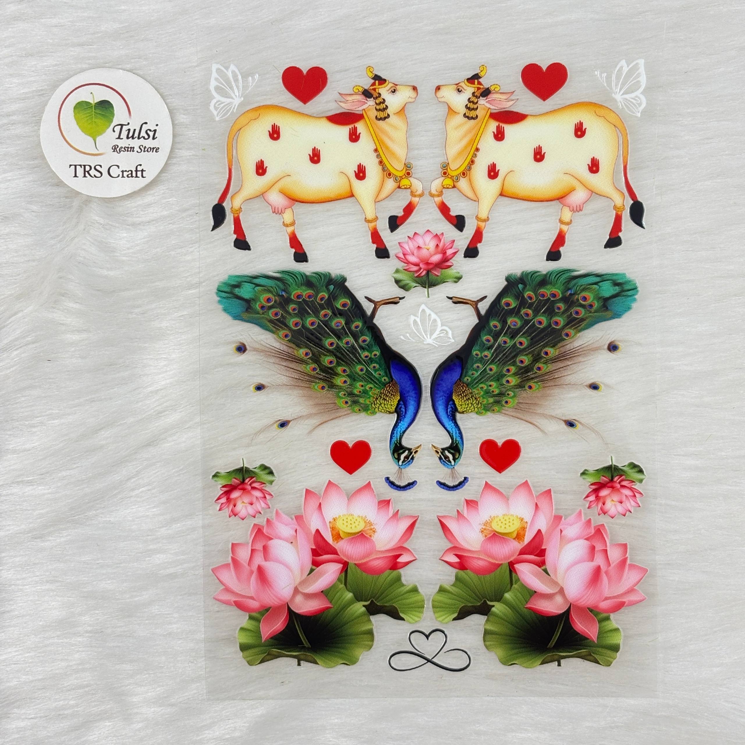 A6 UV DTF Sticker - Pichwai Mix (B)