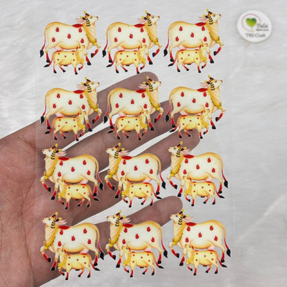 A6 UV DTF Sticker - Pichwai Cow (D)