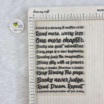 A6 UV DTF Sticker - Bookmark Caption (A)