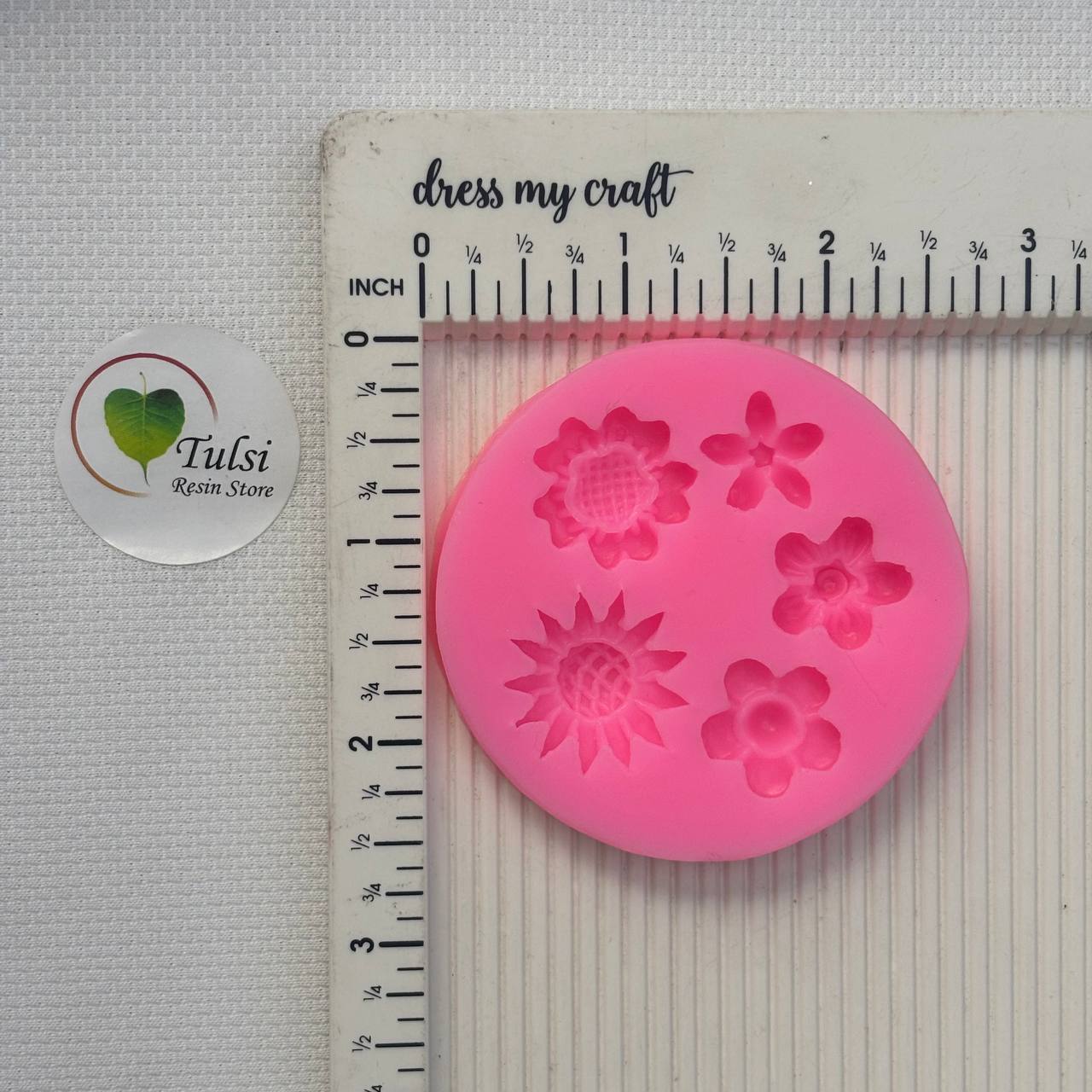 Pink Flower Mould (G) - 5 Cavity