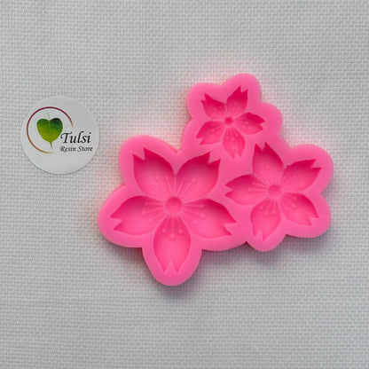 Pink Flower Mould (E) - 3 Cavity