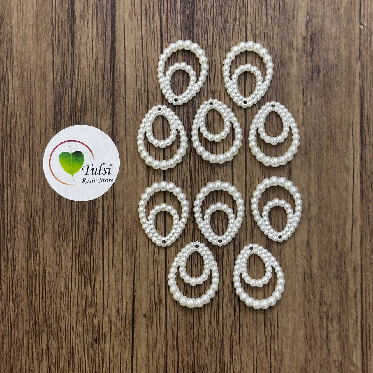 White Pearl Ring (E) - Double