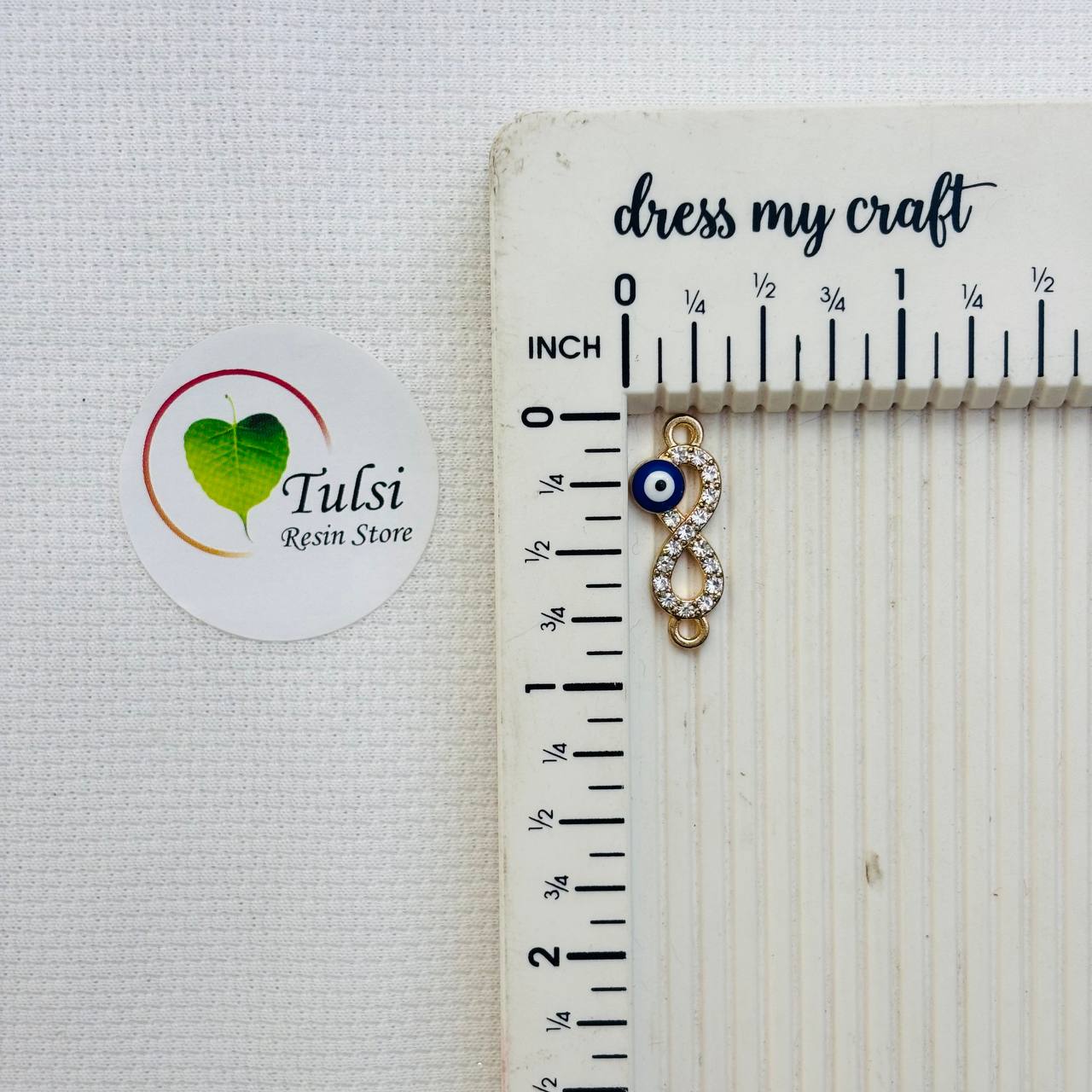 Diamond Evil Eye Two Hook Charm (D)
