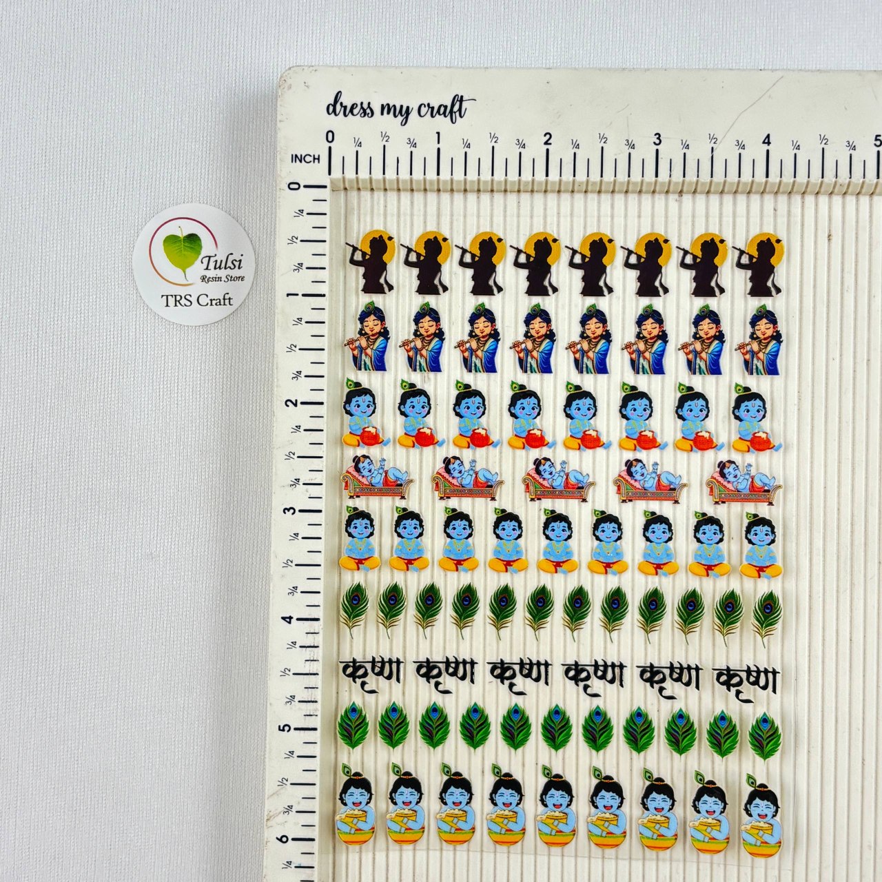 A6 UV DTF Sticker - God Idols Krishna (G5) - - Tulsi Resin Store