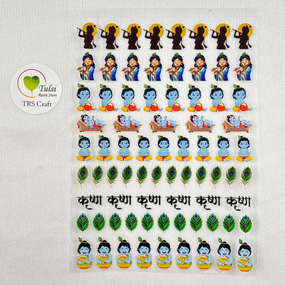 A6 UV DTF Sticker - God Idols Krishna (G5) - - Tulsi Resin Store