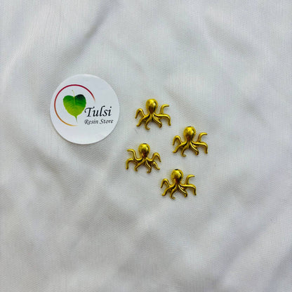 Gold Charm - Octopus (2pc)