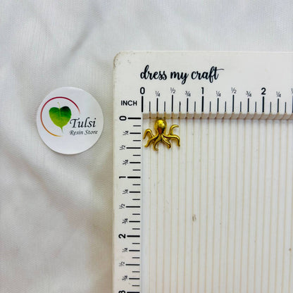 Gold Charm - Octopus (2pc)