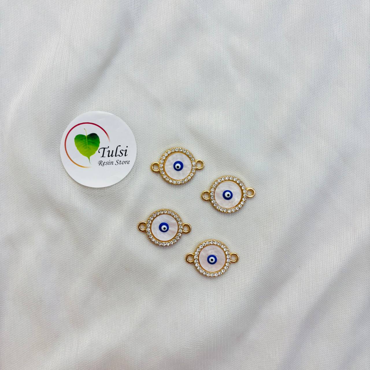 Diamond Evil Eye Two Hook Charm (B)