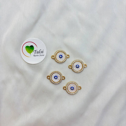 Diamond Evil Eye Two Hook Charm (B)