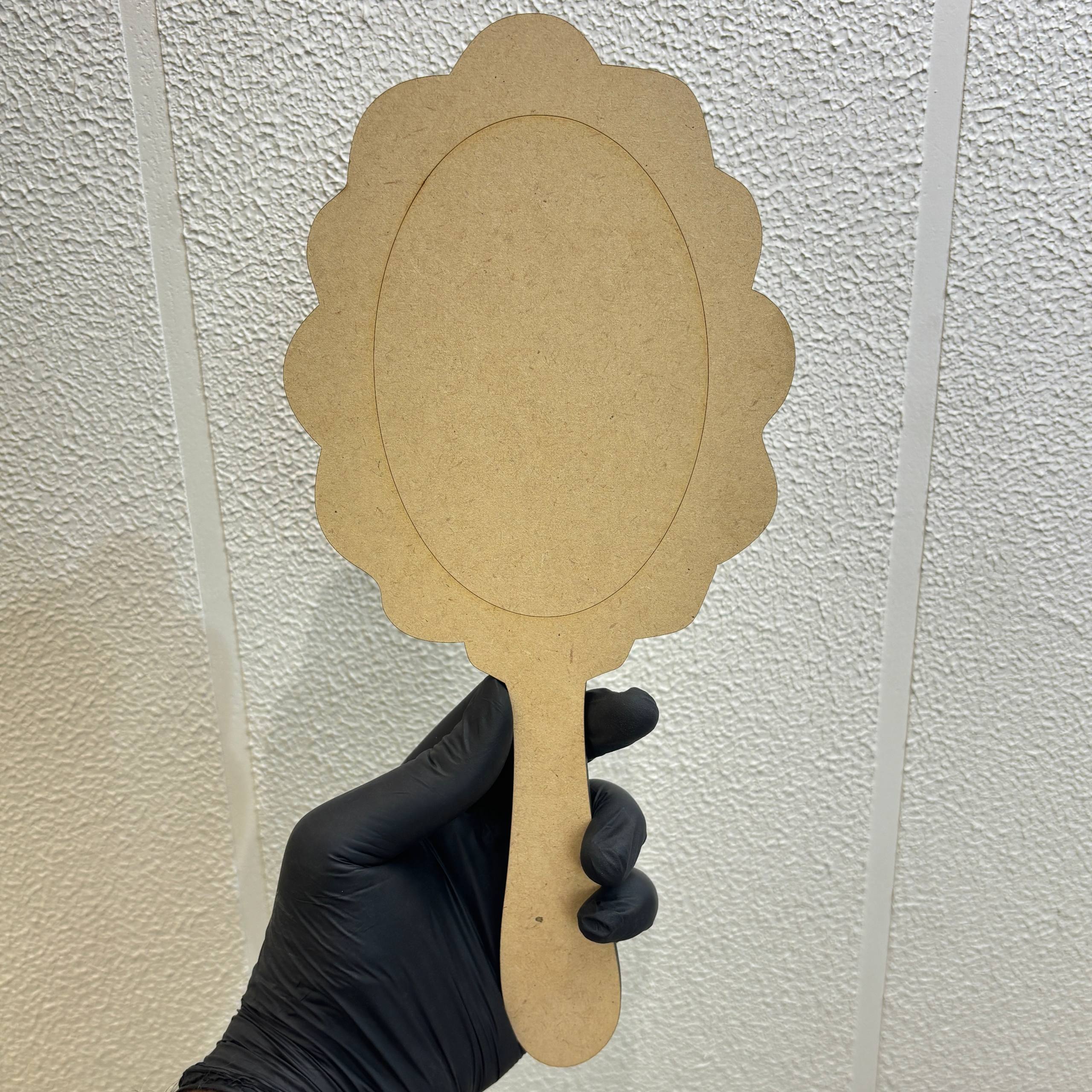 MDF Hand Mirror Base (B) - - Tulsi Resin Store