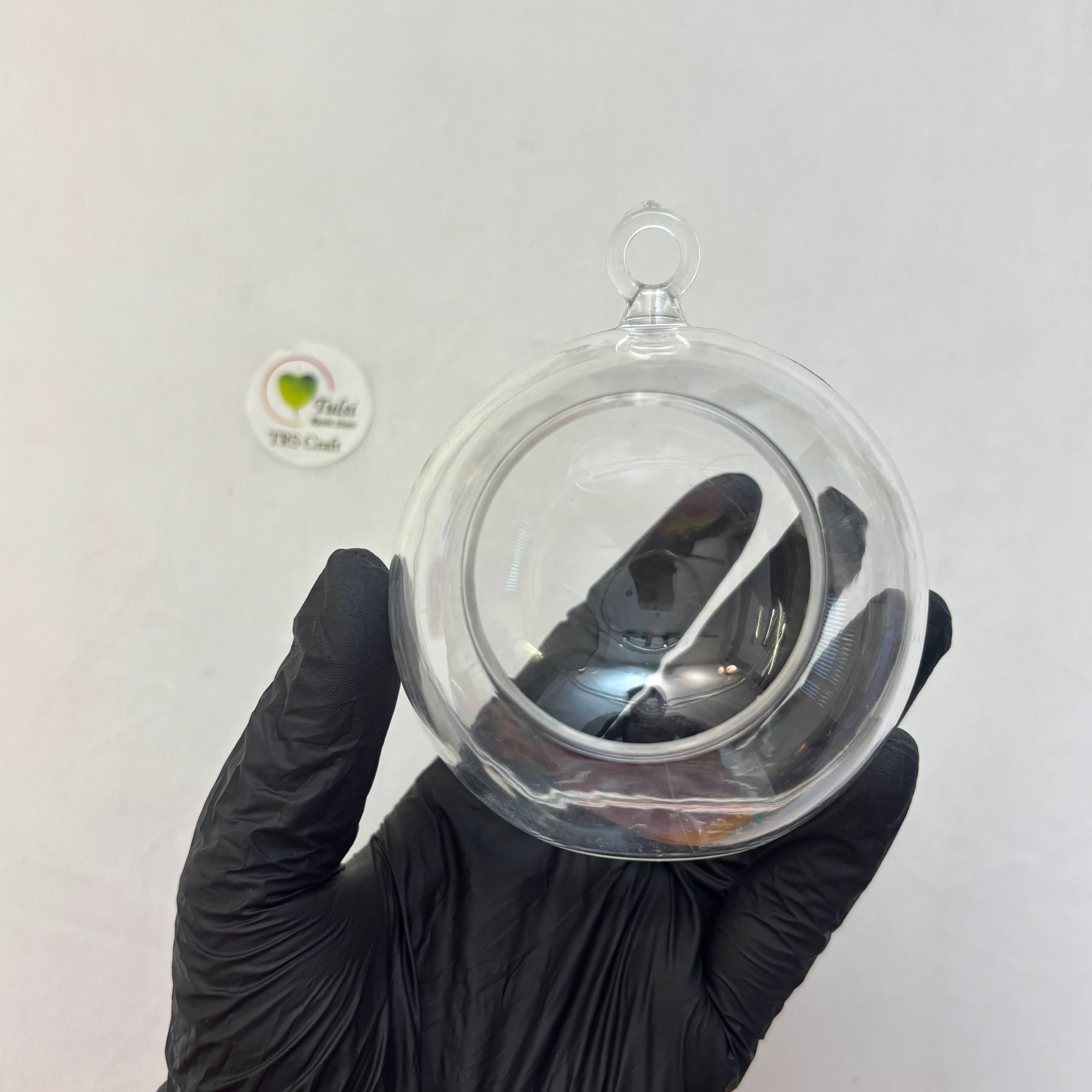 T-Light / Ring Holder Hanging Glass Globes