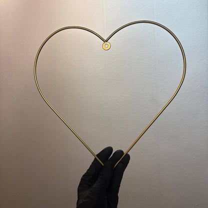 Metal Plain Heart Hoop Ring With Stand