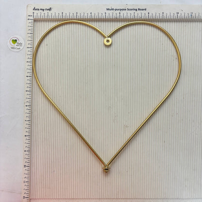Metal Plain Heart Hoop Ring With Stand