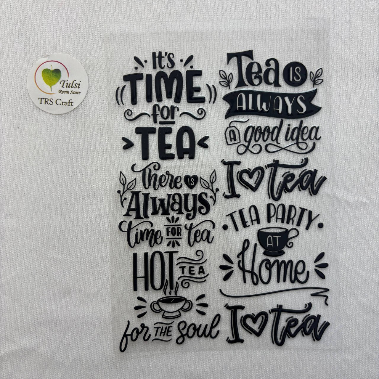 A6 UV DTF Sticker - Tea/Coffee Caption (A)