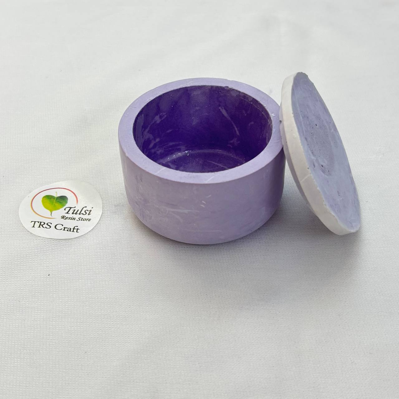 Concrete Jars (A23) - Plain Round Jar With Lid