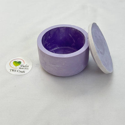 Concrete Jars (A23) - Plain Round Jar With Lid