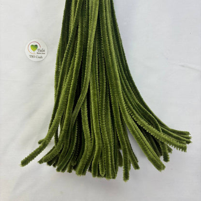 Plain Pipe Cleaners (Z4) - Moss Green