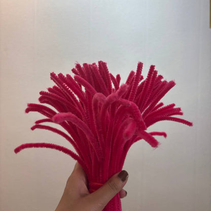 Plain Pipe Cleaners (Z3) - Magenta Pink