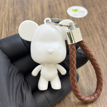 Fluid Art Bear (B) - Mini Teddy Keychain