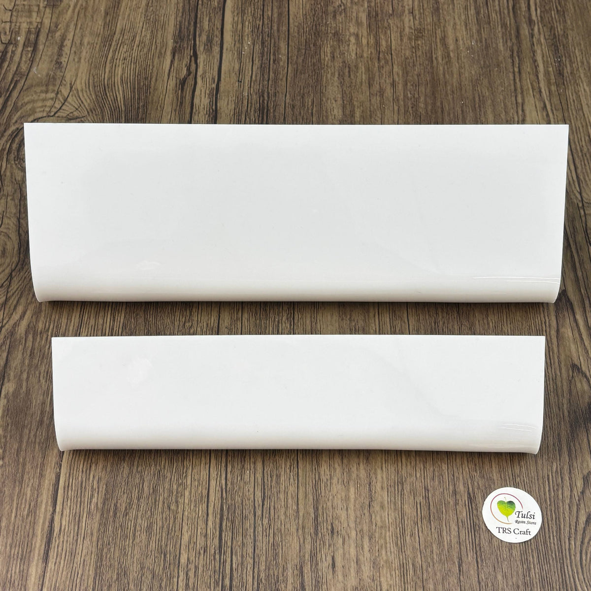 White Acrylic Fold Table Nameplate