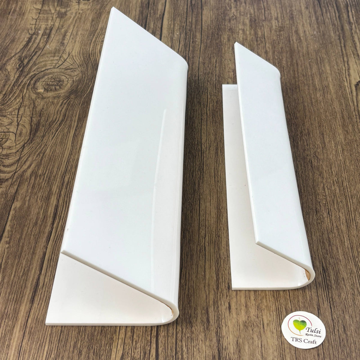 White Acrylic Fold Table Nameplate