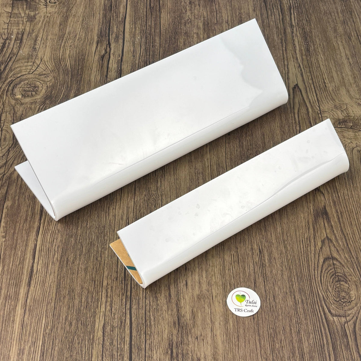 White Acrylic Fold Table Nameplate