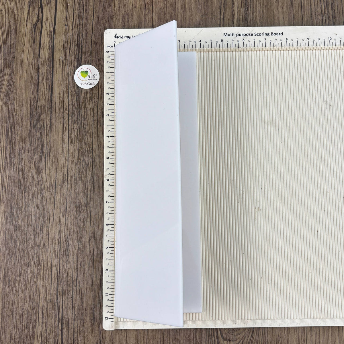 White Acrylic Fold Table Nameplate